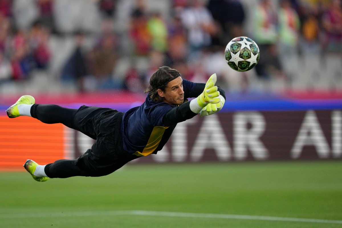Yann Sommer durante un allenamentopre gara